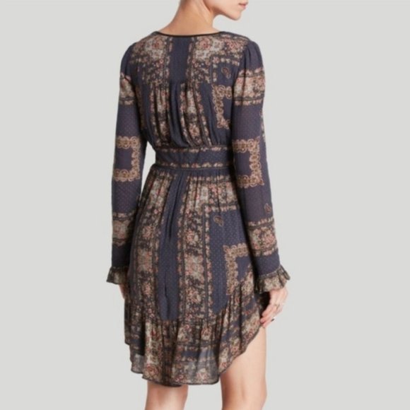 Free People Bridget Floral High-Low Dress in muted Earth tones, XS‎ - Picture 3 of 11